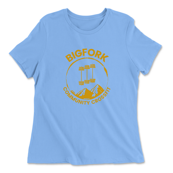 Bigfork Community CrossFit Classic BCCF Gold Womens - Relaxed Jersey T-Shirt