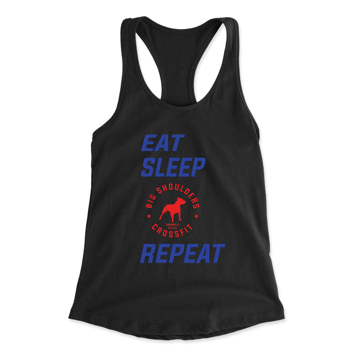 Big Shoulders CrossFit Eat Sleep Repeat - Womens - Tank Top