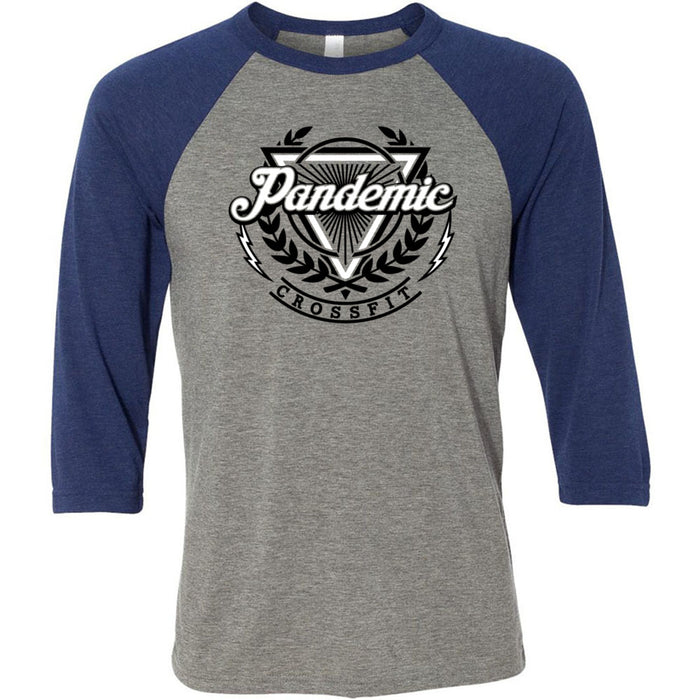 CrossFit Pandemic - 202 - Black & White - Men's Baseball T-Shirt