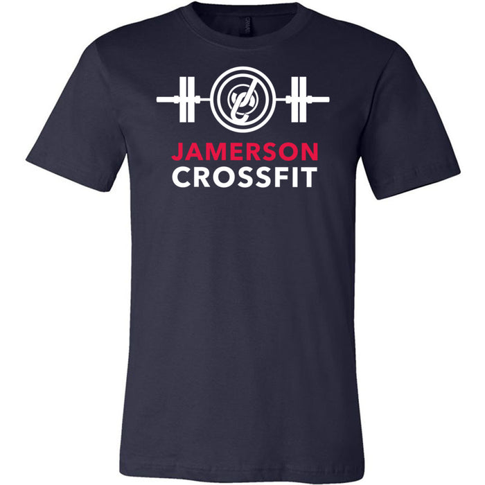 Jamerson CrossFit - 100 - Barbell White Red - Men's T-Shirt