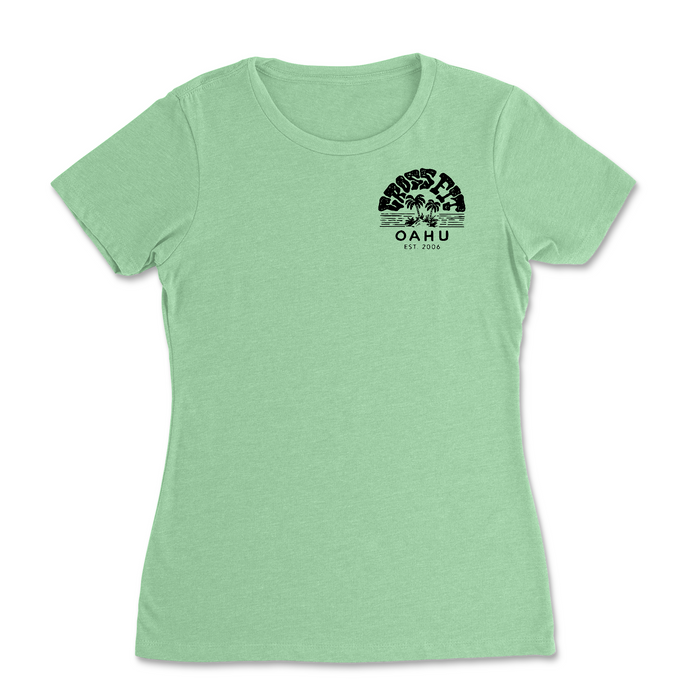 CrossFit Oahu Vintage Island (Black) - Womens - T-Shirt