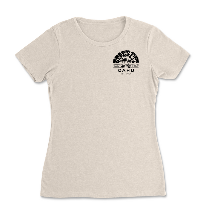 CrossFit Oahu Vintage Island (Black) - Womens - T-Shirt