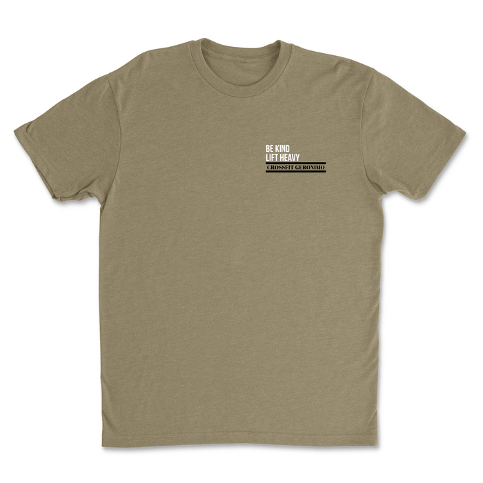 CrossFit Geronimo BE KIND LIFT HEAVY (Pocket) Mens - T-Shirt