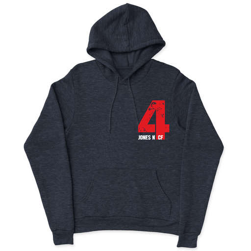 Mens 2X-Large NAVY_HEATHER Hooded T-Shirt