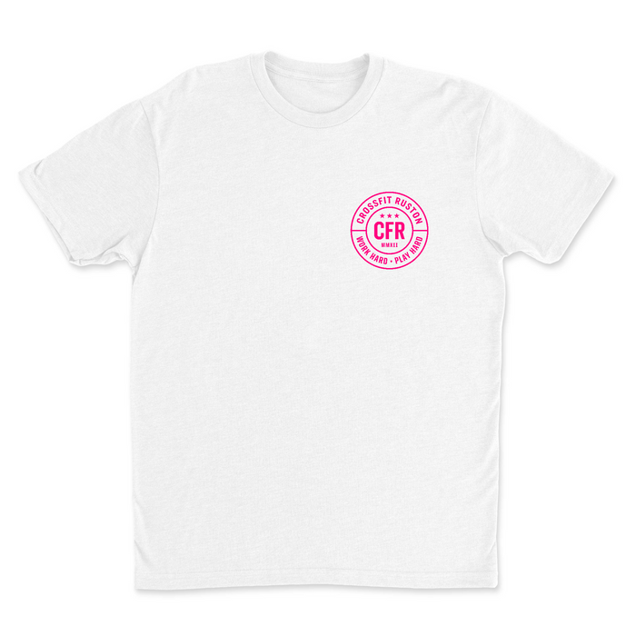 CrossFit Ruston Work Hard (Pink) Mens - T-Shirt