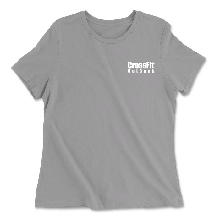 CrossFit CutBack Pocket White Womens - Relaxed Jersey T-Shirt