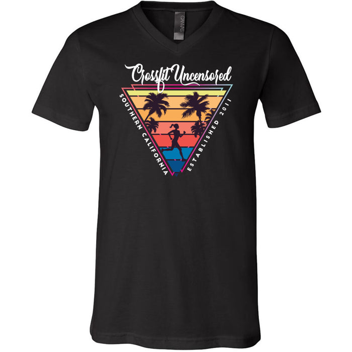 CrossFit Uncensored - 100 - Summer (Triangle) - Men's V-Neck T-Shirt