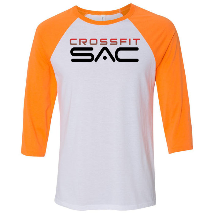 CrossFit SAC - 100 - Red & Black - Men's Baseball T-Shirt
