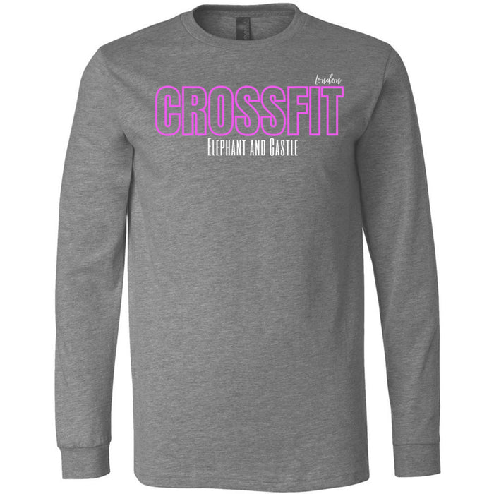 CrossFit Elephant and Castle - 202 - Pink - Men's Long Sleeve T-Shirt