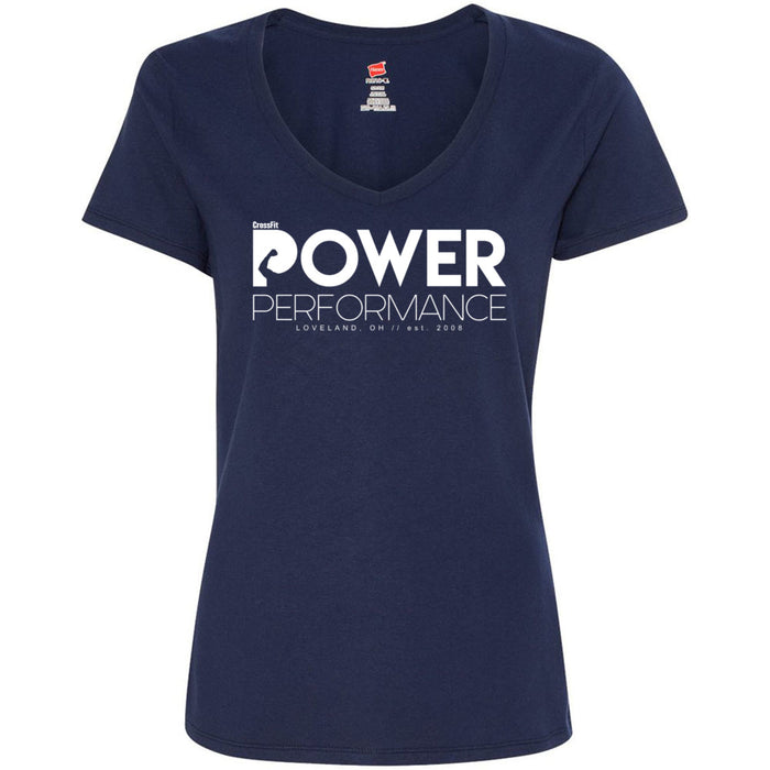 CrossFit Power Performance - 100 - Standard - Women's V-Neck T-Shirt