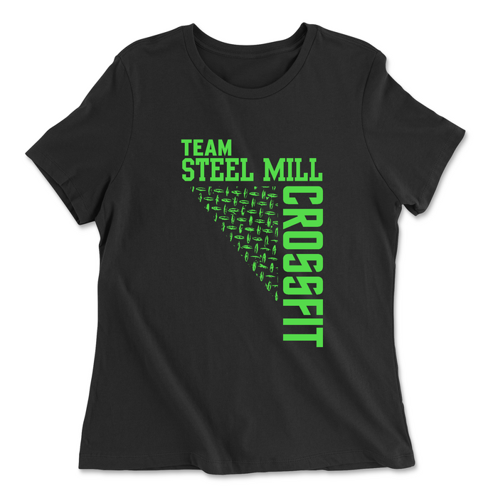 Steel Mill CrossFit Fleming Island Green Womens - Relaxed Jersey T-Shirt
