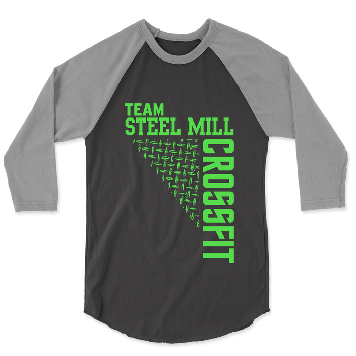 Steel Mill CrossFit Fleming Island Green Mens - 3/4 Sleeve