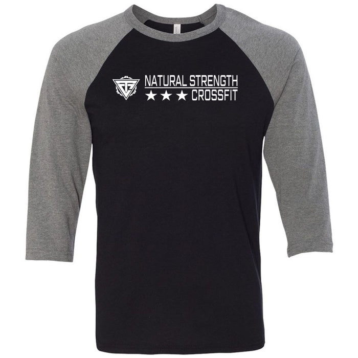 Natural Strength CrossFit - 100 - 3 Star One Color - Men's Baseball T-Shirt