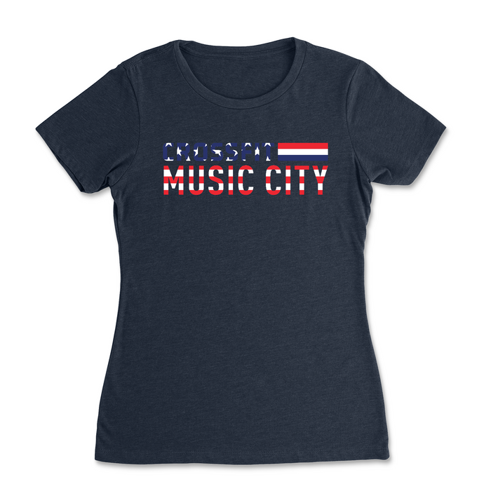 CrossFit Music City - Flag - Womens - T-Shirt