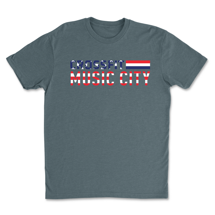 CrossFit Music City - Flag - Mens - T-Shirt