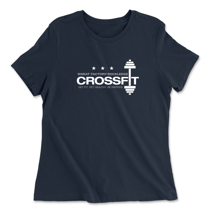 Sweat Factory CrossFit Rockledge Barbell Womens - Relaxed Jersey T-Shirt