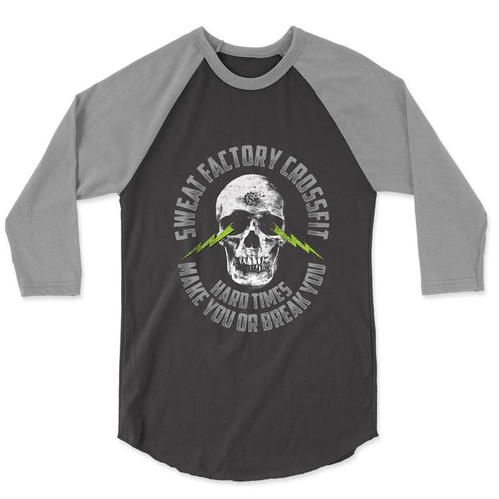 Sweat Factory CrossFit Rockledge Skull and Lightning Mens - 3/4 Sleeve