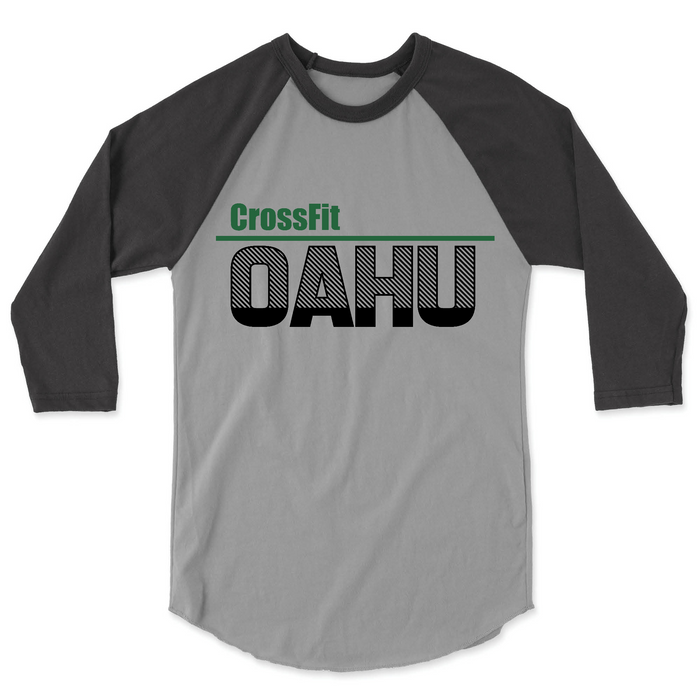 CrossFit Oahu HI Green Black - Mens - 3/4 Sleeve