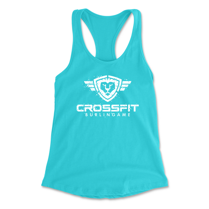CrossFit Burlingame Distressed (White) - Womens - Tank Top