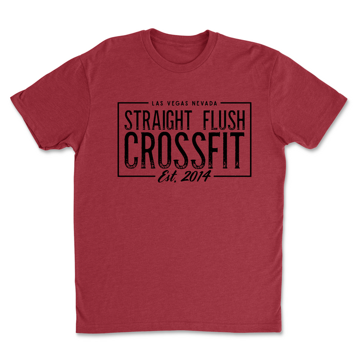 Straight Flush CrossFit Vintage Established 2014 - Mens - T-Shirt