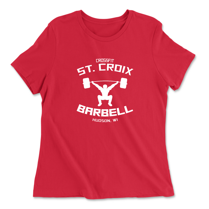CrossFit St. Croix Barbell (White) Womens - Relaxed Jersey T-Shirt