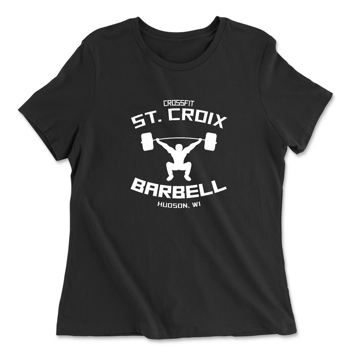 CrossFit St. Croix Barbell (White) Womens - Relaxed Jersey T-Shirt