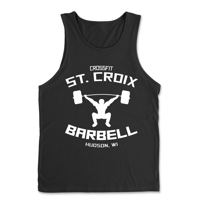 CrossFit St. Croix Barbell (White) Mens - Tank Top