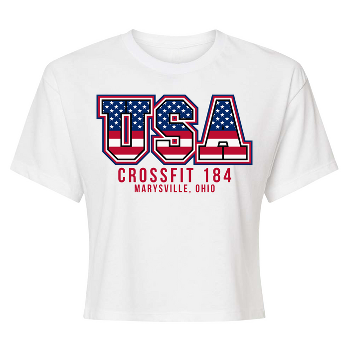 CrossFit 184 USA Womens - Crop Top T-Shirt