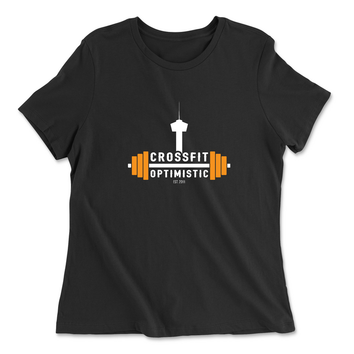 CrossFit Optimistic Standard (White) Womens - Relaxed Jersey T-Shirt