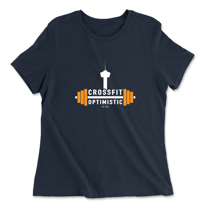 CrossFit Optimistic Standard (White) Womens - Relaxed Jersey T-Shirt