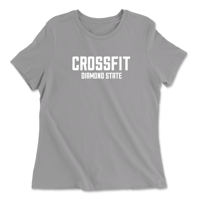 CrossFit Diamond State Standard (White) Womens - Relaxed Jersey T-Shirt