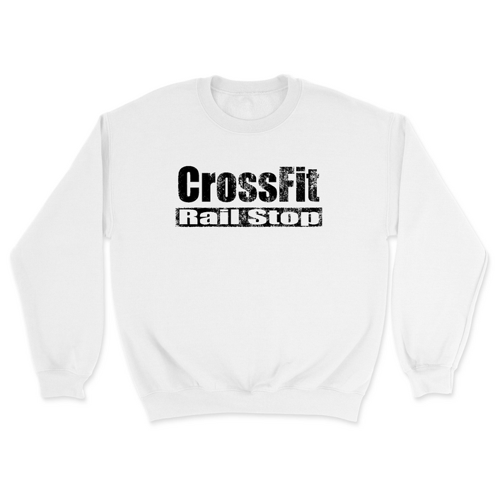 CrossFit Rail Stop Distressed (Black) Mens - Midweight Sweatshirt