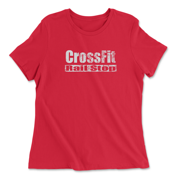 CrossFit Rail Stop Distressed Womens - Relaxed Jersey T-Shirt