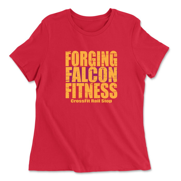 CrossFit Rail Stop Forging Falcon Womens - Relaxed Jersey T-Shirt