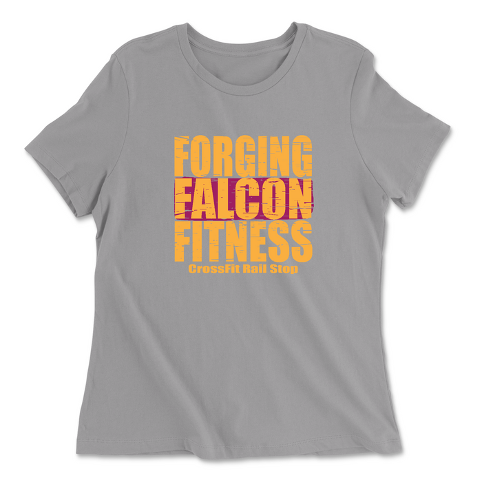 CrossFit Rail Stop Forging Falcon Womens - Relaxed Jersey T-Shirt
