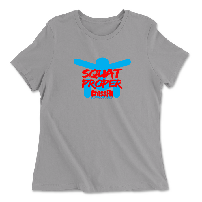 CrossFit Ionracas Squat Proper Womens - Relaxed Jersey T-Shirt