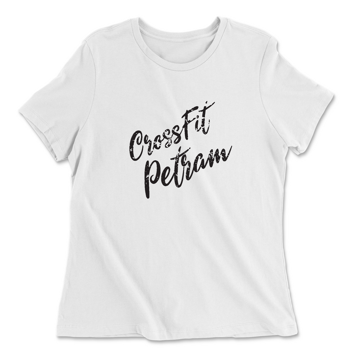 CrossFit Petram Cursive Black Womens - Relaxed Jersey T-Shirt