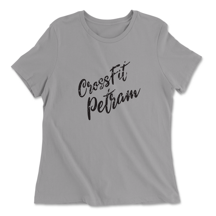 CrossFit Petram Cursive Black Womens - Relaxed Jersey T-Shirt