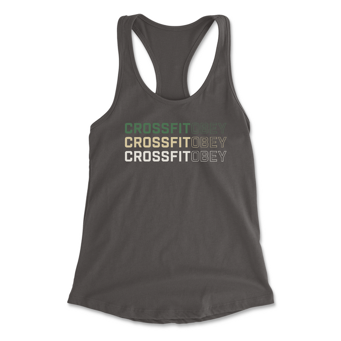 CrossFit Obey Green and Gold Womens - Tank Top
