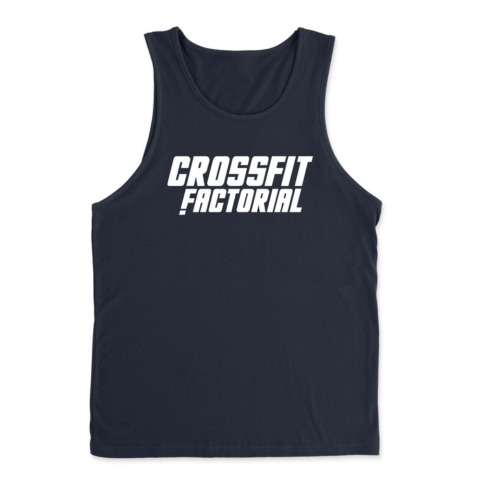 CrossFit Factorial One Color White Mens - Tank Top