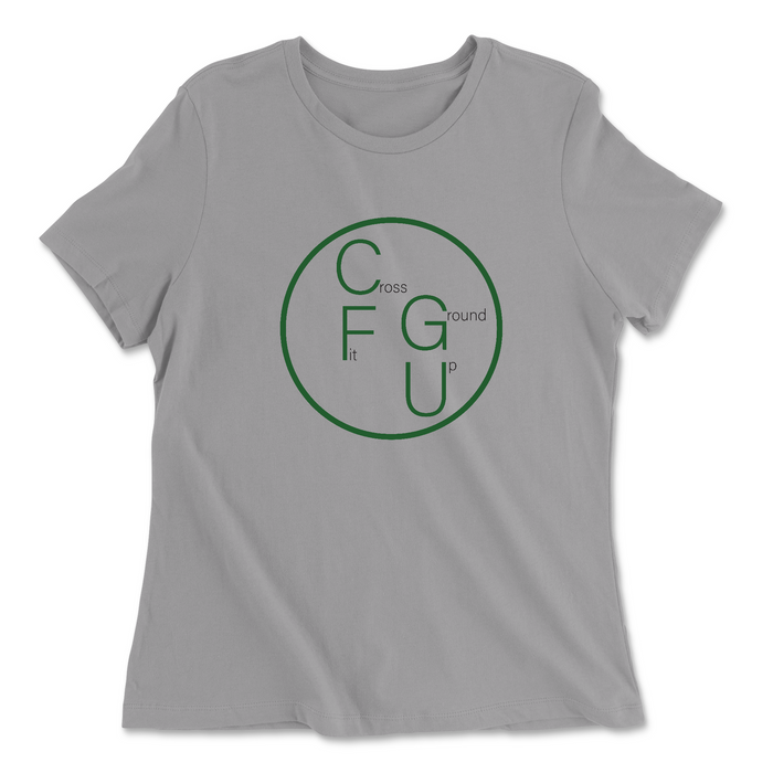 CrossFit Ground Up Circle (Green) Womens - Relaxed Jersey T-Shirt
