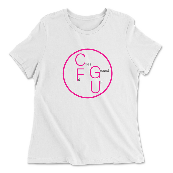 CrossFit Ground Up Circle (Pink) Womens - Relaxed Jersey T-Shirt
