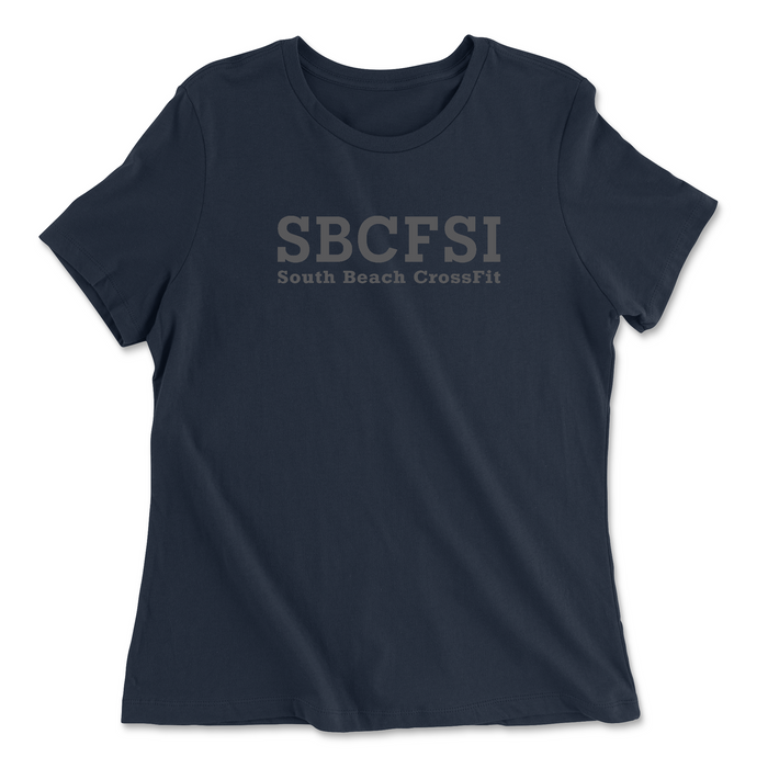 South Beach CrossFit SI SBCFSI (Gray) Womens - Relaxed Jersey T-Shirt
