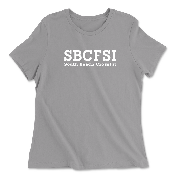 South Beach CrossFit SI SBCFSI (White) Womens - Relaxed Jersey T-Shirt