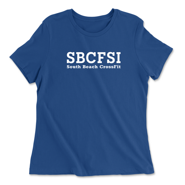 South Beach CrossFit SI SBCFSI (White) Womens - Relaxed Jersey T-Shirt