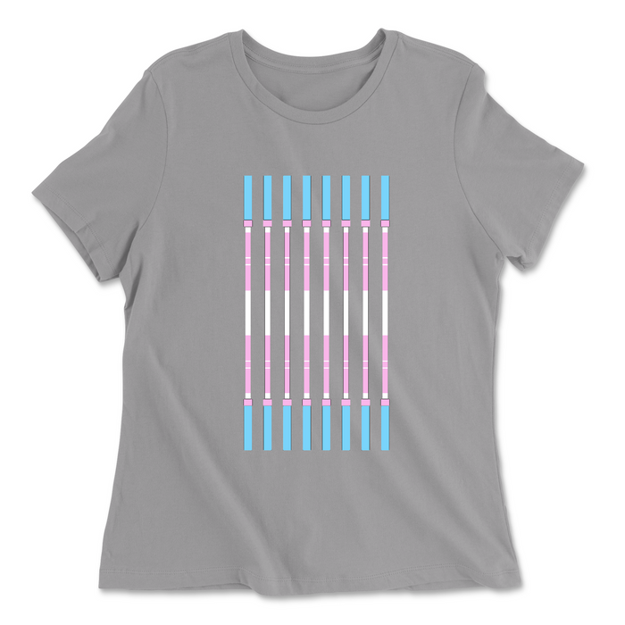 JP CrossFit Trans Flag Barbells Womens - Relaxed Jersey T-Shirt