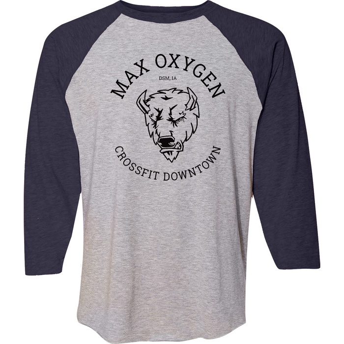 Max Oxygen CrossFit Buffalo Black Mens - 3/4 Sleeve