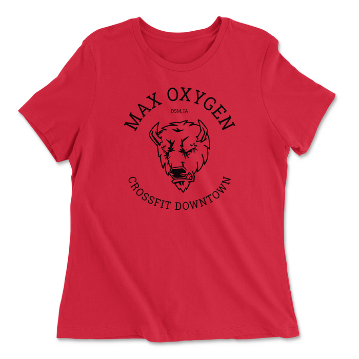 Max Oxygen CrossFit Buffalo Black Womens - Relaxed Jersey T-Shirt