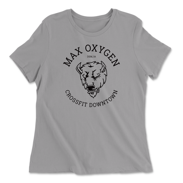 Max Oxygen CrossFit Buffalo Black Womens - Relaxed Jersey T-Shirt