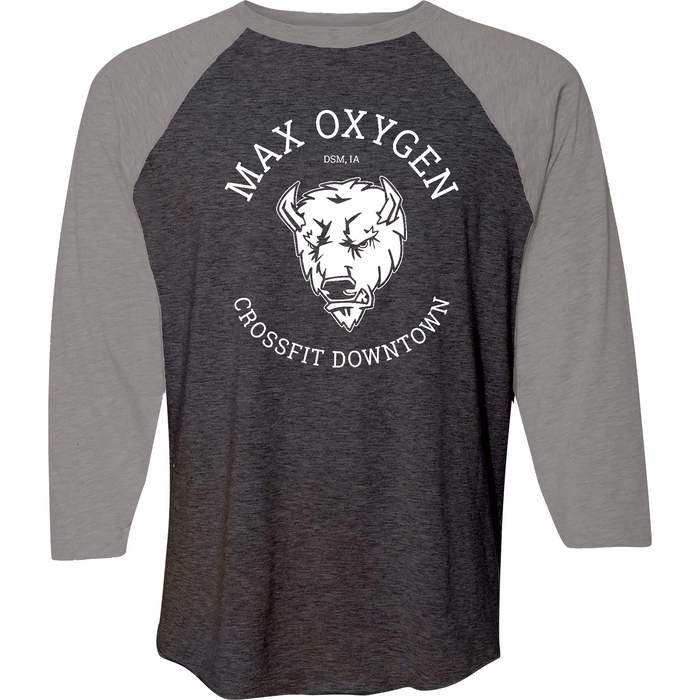 Max Oxygen CrossFit Buffalo White Mens - 3/4 Sleeve